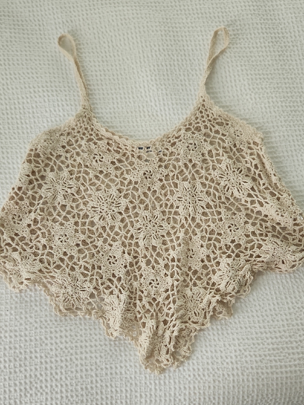 Urban Outfitters Crochet Floral Lace Camisole - Beige